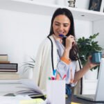modern woman using laptop