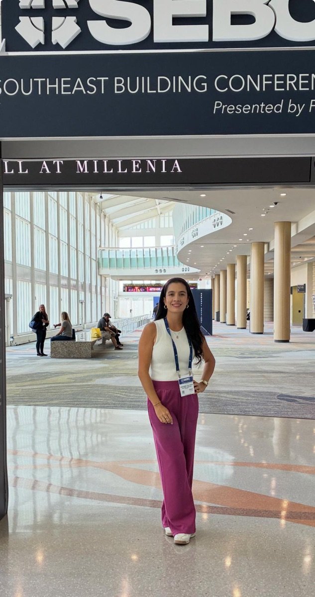 Johanna Zuluaga, Founder and CEO of Helping Companies, at the Southeast Building Conference.